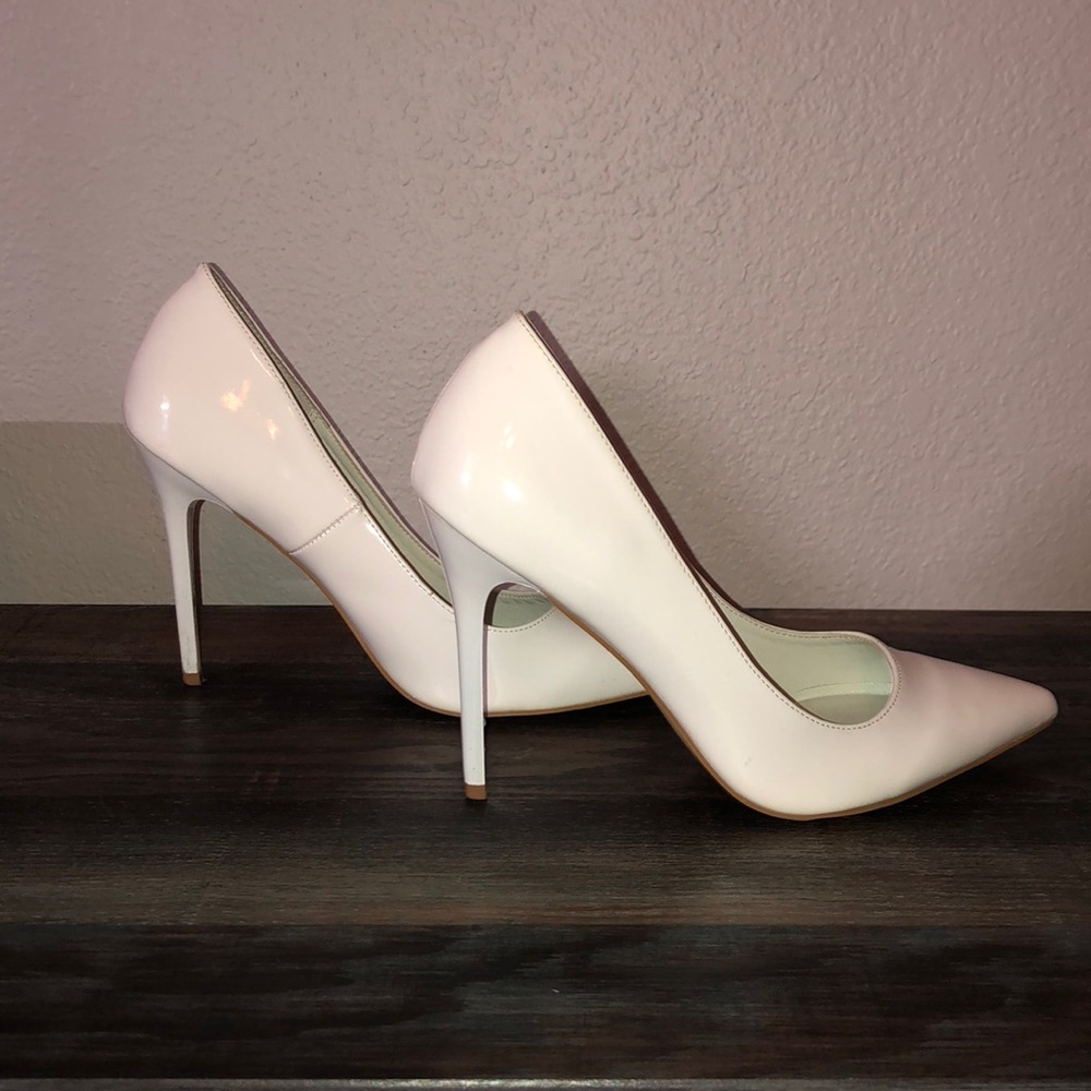 White Patent Leather Pumps